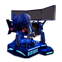 Simulateur de course automobile VR 3D à 3 écrans avec plateforme de mouvement pour parcs d'attractions intérieurs, idéal pour les écoles et parcs d'aventure
