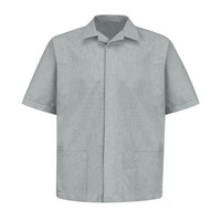 Chemise de ménage et d'hôtellerie pour hommes, uniforme de femme de ménage et d'hôtellerie en Poly coton à manches courtes chemise de travail à fermeture éclair sur le devant