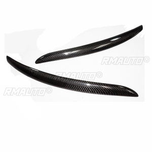 Par de Cubiertas Decorativas para Faros Delanteros, Tipo Ceja, para BMW E92 E93 335I 335CI Modelo 2007-2012, en Fibra de Carbono Real - Product Image 2