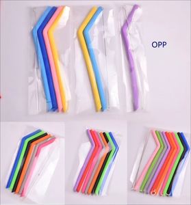 Emballage personnalisé, pailles en silicone sans BPA, brosse de nettoyage, lavable au lave-vaisselle, accessoires de bar réutilisables, écologiques, certifiés CE/EU - Product Image 2