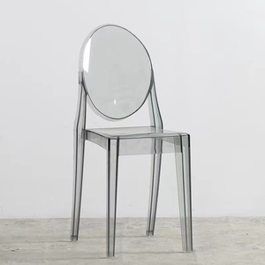 <span class=keywords><strong>Chaise</strong></span> Ghost <span class=keywords><strong>transparente</strong></span> en acrylique cristal moderne sans accoudoirs, style <span class=keywords><strong>Victoria</strong></span> du milieu du siècle, pour événements et mariages, vente en gros - Product Image 2