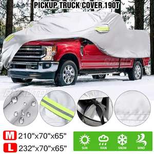 Funda Completa para Camioneta 190T, Impermeable, Antiarañazos, Protector Solar para Invierno, Universal Plateada para Jeep - Product Image 1