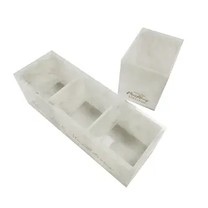 Hot-Selling Set Van Beauty Make-Up Marmer Organizer Voor Cosmetica Met Roségoud Customizng Logo