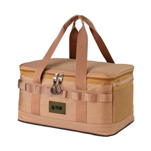 Camping <b>Storage</b> <b>Bag</b> <b>Large</b> Capacity Outdoor Tool Organizer Portable Picnic <b>Bag</b> Khaki - Product Image 2