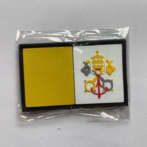 PVC bendera Vatikan tambalan Vatikan bendera PVC <span class=keywords><strong>Hook</strong></span> <span class=keywords><strong>and</strong></span> <span class=keywords><strong>Loop</strong></span> pengikat Patch Vatikan bendera taktis Patch - Product Image 2