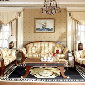 Деревянная Роскошная антикварная домашняя мебель, набор мебели для гостиной