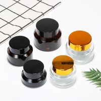 Vente en gros petit échantillon vert bleu marron vide 10g 30g 50g 100g Pots à bougie givrés personnalisés à épaule oblique