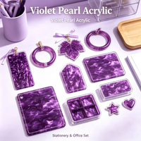 Feuille acrylique perlée violette sur mesure, petit MOQ, fabricant de panneaux acryliques pour signalétique et décoration