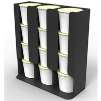 Étagère en acrylique moderne et simple à trois compartiments coulissants pour boîtes alimentaires et porte-gobelets – Vente en gros