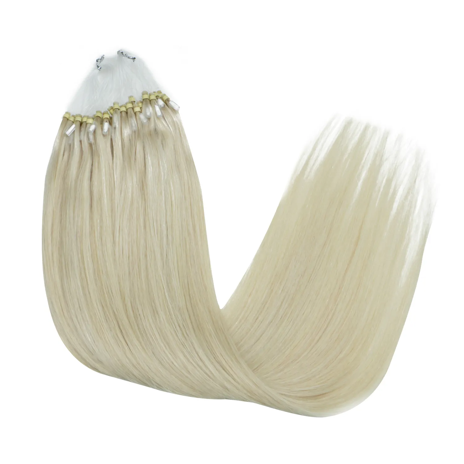 FH Tinto #60 Biondo Vergine dei capelli Remy russo H6 capelli brasiliani Micro anelli anello capelli umani extension dei capelli
