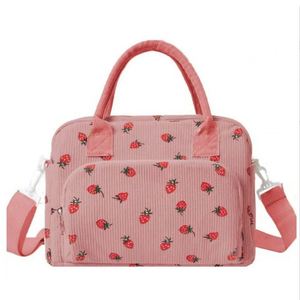 กระเป๋าเบนโตะพิมพ์ลายตามสั่งสำหรับผู้หญิง กระเป๋าเก็บความเย็นแบบพกพาสำหรับปิกนิกสำหรับผู้หญิงและผู้ชาย กระเป๋าสะพายข้างสำหรับผู้ใหญ่ กระเป๋าใส่อาหารกลางวันผ้าลูกฟูก - Product Image 6
