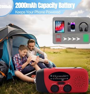 Kit de survie d'urgence, lampe torche multibandes, radio météo à manivelle solaire - Product Image 4