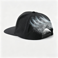 Casquette de baseball rétro 5 panneaux à séchage rapide, imperméable, découpée au laser, avec corde, broderie personnalisée, fabrication sur mesure