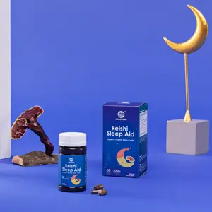 Reishi Mushroom Ganoderma Sleep Aid supplement capsules with Organic Ganoderma Spore Powder