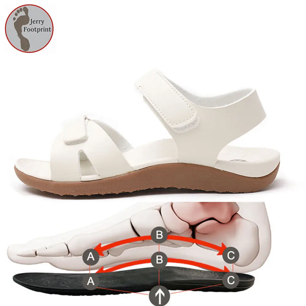 Kadınlar için 2023 ortez sandalet Plantar fasiit düz ayak ortopedik yürüyüş slayt kadın sandalet kemer desteği ile