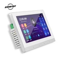 AC220V/110-250V Alüminyum Ses Hoparlörü 30W 7 İnç HD Ekranlı Dokunmatik Duvar Tipi Ev Amfisi 20m WIFI Menzili 2 Grup Bölmeli Destek