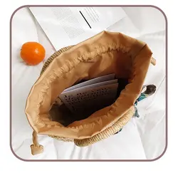 <span class=keywords><strong>Sac</strong></span> <span class=keywords><strong>de</strong></span> <span class=keywords><strong>plage</strong></span> d'été en paille tissé à la main avec poignée Boho, fourre-tout rétro en rotin tissé, respectueux <span class=keywords><strong>de</strong></span> l'environnement - Product Image 3