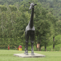 Statue de girafe en métal de grande taille de 3 m de haut pour la décoration de jardin à vendre