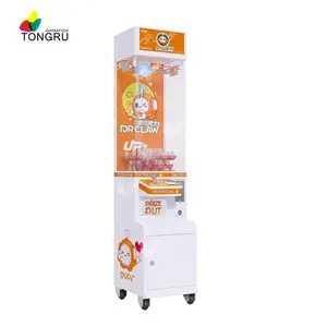 Groothandel Muntautomaat Candy Arcade Game Custom Kleine Pluche Vangkraan Speelgoed Boetiek Mini Klauw Machine Met Factuur Acceptor