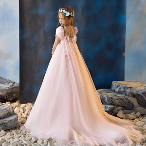 Le ragazze del fiore di Organza vestono le ragazze abiti da ballo eleganti di lusso <span class=keywords><strong>abito</strong></span> da ballo Applique abiti da principessa <span class=keywords><strong>per</strong></span> bambini compleanno anno nuovo regalo - Product Image 4