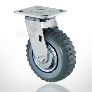 4 5 <span class=keywords><strong>6</strong></span> 8 polegadas pesados PU roda universal muitas vezes nos rodízios prateleiras de carga planas rodas do carrinho rodízios - Product Image 5