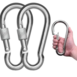 Oem an toàn công nghiệp móc Carabiner <span class=keywords><strong>Snap</strong></span> Keychain nặng sử dụng nhanh chóng liên kết khó<span class=keywords><strong>a</strong></span> Khó<span class=keywords><strong>a</strong></span> thép kẽm vật liệu cho leo núi Mining-50mm - Product Image 1