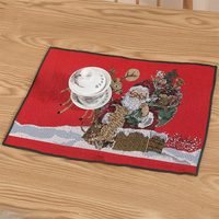 Sets de table de Noël, sets de table de Noël lavables pour la cuisine et la table à manger, sets de table de Noël antidérapants et résistants à la chaleur