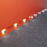 Lumières LED d'angle rondes en aluminium décorées pour l'intérieur, 12V/24V, à encastrer, pour garde-corps d'escalier intérieur, 2311