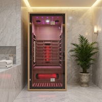 Sauna Inframerah Dalam Ruangan dengan Pemanas Inframerah Jauh dan Terapi Cahaya Merah untuk 1 Orang