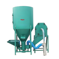Mélangeur broyeur auto-aspirant en acier de grande capacité 500 kg, machine tout-en-un de broyage et de mélange pour élevages