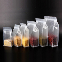 Sacs d'emballage refermables réutilisables de qualité alimentaire à fond plat transparent imprimés sur mesure avec fermeture éclair – Fabricant en gros