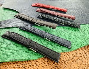 Bracelet de montre en cuir de requin souple 20mm 22mm, véritable bracelet de montre artisanal de qualité supérieure, durable, confortable, bracelet de remplacement de luxe - Product Image 6