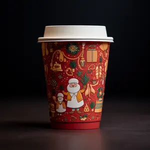 Wholesale Custom Logo Printing Pattern Paper Cups Coffee Cup Single Wall Paper Cup