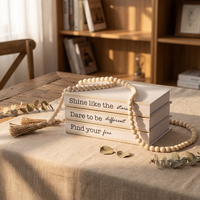 Ensemble de faux livres décoratifs pliables avec textes inspirants pour la décoration de salon, chambre, armoire ou table