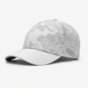 Gorra de béisbol impermeable de 6 paneles con logotipo personalizado T&L al por mayor, estilo Techwear, de alto rendimiento, con malla de camuflaje ajustable - Product Image 1