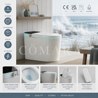 WC intelligent avec bidet intégré, siège chauffant, drainage en S, télécommande incluse pour salle de bain