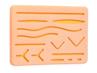 Kit de pratique de suture réutilisable, coussin de suture en silicone à 3 couches avec 14 plaies pour la pratique des étudiants en médecine, en médecine vétérinaire et des infirmières