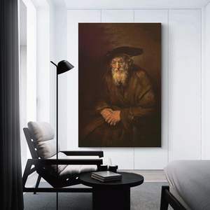 Rembrandt Van Rijn Custom Old Man capolavoro ritratto dipinti su tela e arti murali decorazioni per la casa camera da letto stampa di arte della parete - Product Image 3