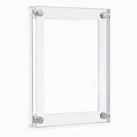 Marco de Fotos Acrílico Personalizado, Magnético, Flotante, para Montar en la Pared, Marca Privada OEM, Acrílico Sólido, Marco de Fotos de Doble Cara, Decorativo