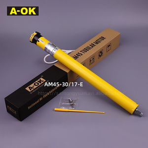 Màn cuốn tự động A-OK AM45-30/17-E, động cơ ống 45mm, điều khiển rèm thông minh, che nắng bằng sóng <span class=keywords><strong>radio</strong></span> - Product Image 1