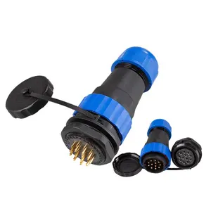 Latest Hot Selling IP68 SD28 Back Nut 12 Pin 10A Threaded Plastic Panel Mount M28 Power Plug Circular Waterproof Connector