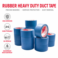 Ruban de réparation Ginnva bleu clair en tissu, haute viscosité, imperméable et très résistant pour tuyaux et tapis - Utilisation pour emballage et étiquetage DIY