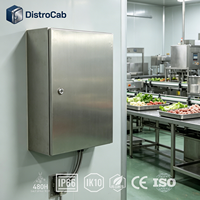 Boîtier métallique ventilé pour capteur, testé anti-pulvérisation salée IP66 480H, conforme RoHS, pour usine de transformation alimentaire HMB