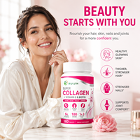 Comprimés de Super Collagène OEM ODM avec Vitamine C et Biotine 6g Type 1 & 3 pour la Santé des Cheveux, de la Peau, des Ongles et des Articulations – Complément Alimentaire 180 unités pour Adultes – Vente en Gros