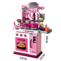 Ensemble de jouets de cuisine pour enfants avec éclairage et musique Simulation de cuisine Support d'ustensiles de cuisine