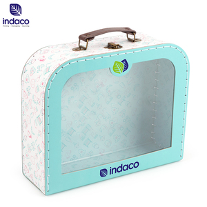 Cardboard Suitcase Wholesale Decorative Baby Children Toy Cardboard Suitcase Gift <b>Packaging</b> Box with Handle - Product Image 6