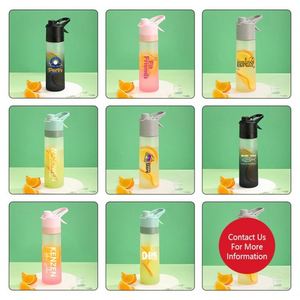 Bouteille d'eau portable en plastique givré avec pulvérisateur pour rafraîchissement extérieur - Product Image 4