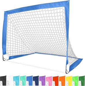 Porte da Calcio Portatili per Bambini - <span class=keywords><strong>13</strong></span> Opzioni di Colore - Scegli 4 X 3 ft o 6 X 4 ft - Reti Pop-up Team Tone per Cortile - Product Image 1
