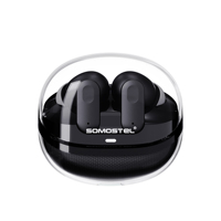 Somostel J75 Earphone nirkabel desain terbaru sampel mendukung baterai tahan lama earbud dalam-telinga Earphone OEM dukungan khusus