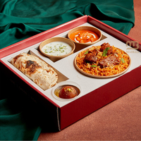 Maßgefertigte Chicken Biryani Verpackungsbox Takeaway Chicken Biryani Kombi-Lunchbox Lebensmittelbehälter Kebab Biryani Mahlzeitenbox für Lieferung